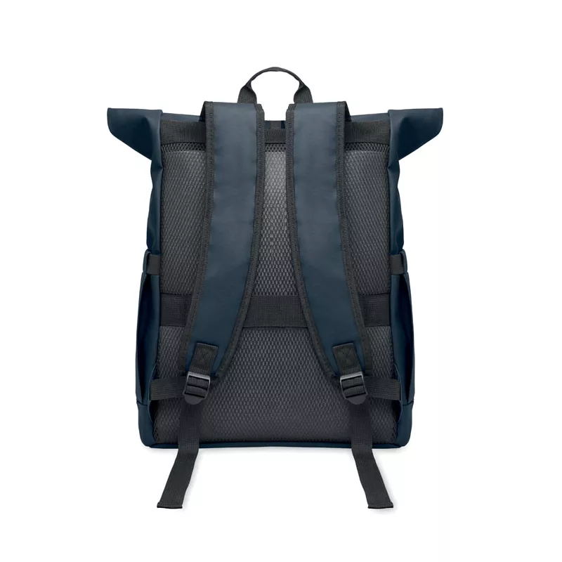 Plecak rolltop na laptop RPET 600D BANGKOK ROLL - Niebieski (MO2643-04)