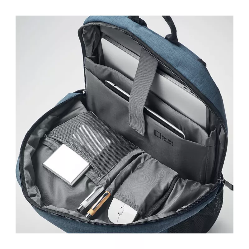 Plecak na laptopa 15" z poliestru 360D STOCKHOLM BAG - Niebieski (MO8958-04)