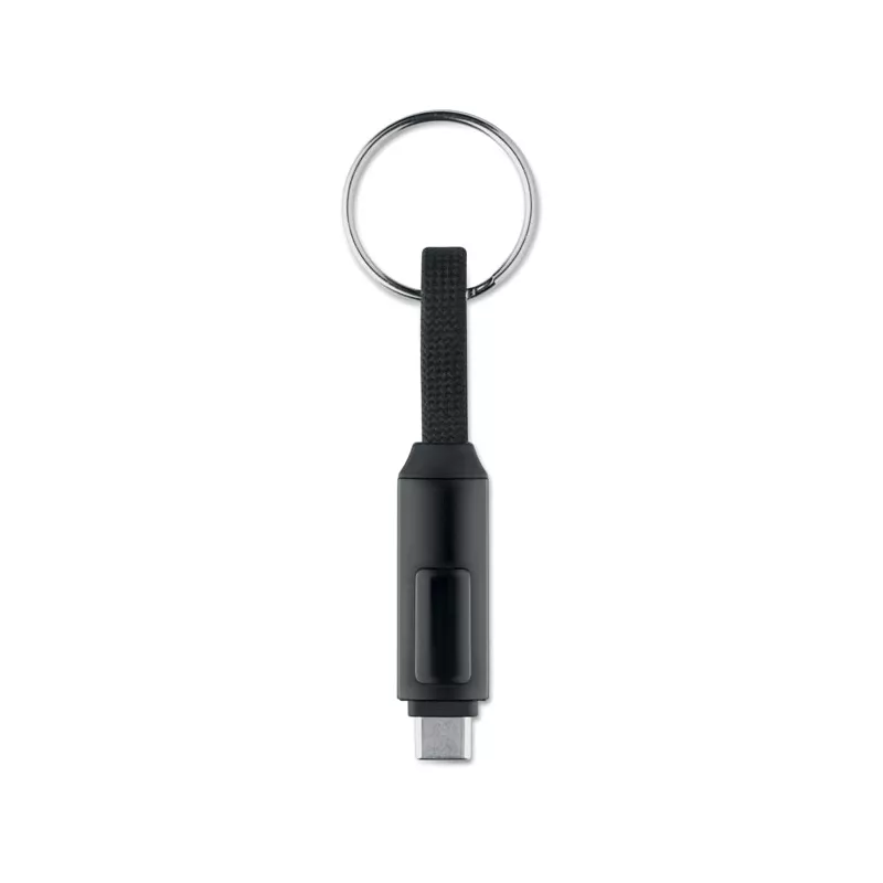 Brelok z kablem USB-C 60W z wyświetlaczem KEYSTO - Czarny (MO2682-03)