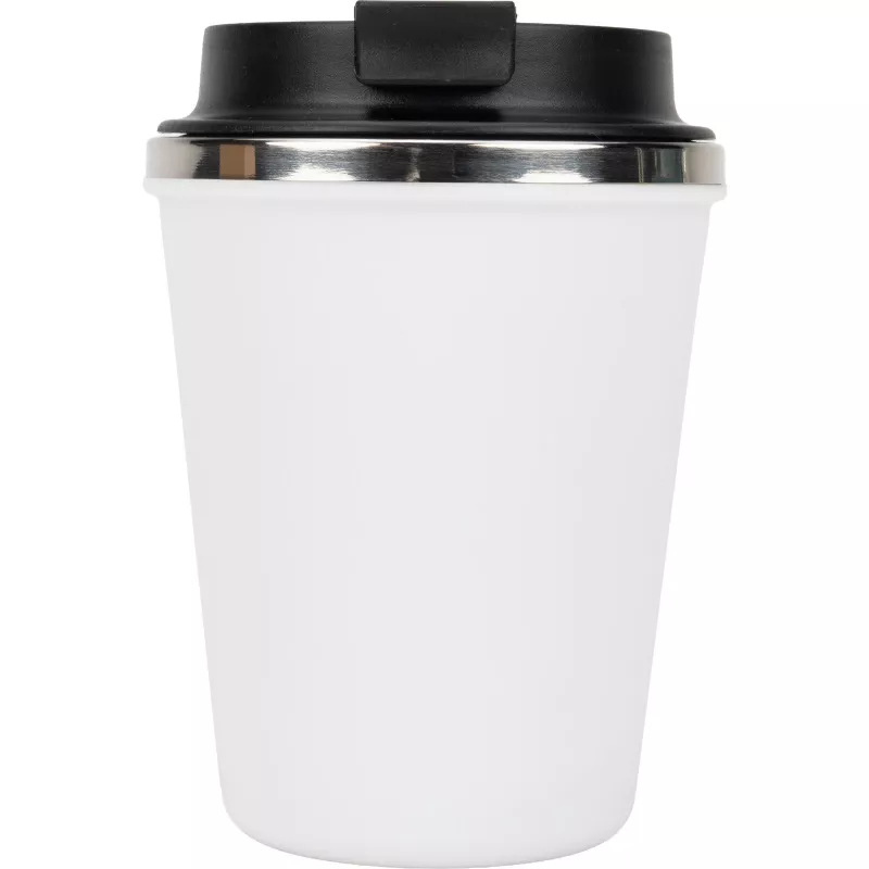 Kubek termiczny 350 ml z powłoką z recyklingu METODY - biały (8496206)