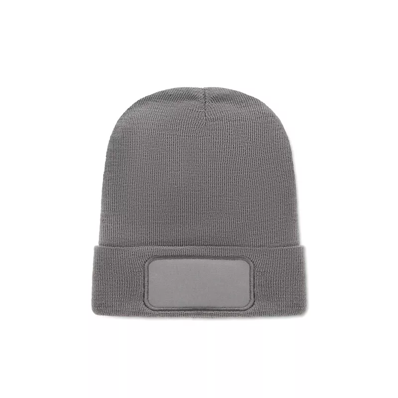 Czapka zimowa unisex z dzianiny RPET CAPNIT - Kamienny Szary (MO2359-15)