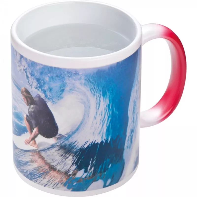 Kubek ceramiczny do sublimacji zmieniający kolor 300 ml JACOPO - czerwony (8343805)