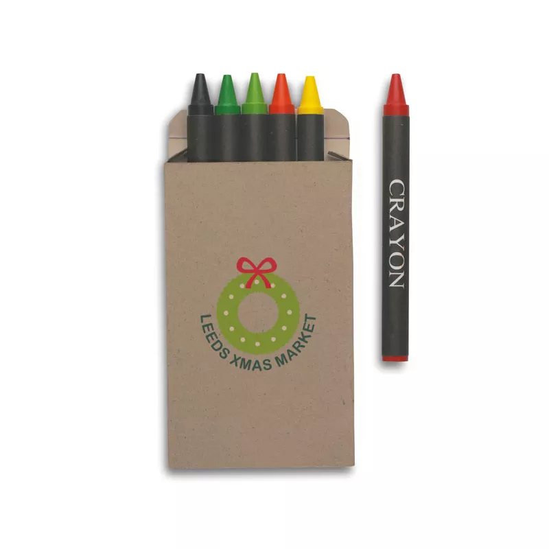 Kredki woskowe 6 szt. w pudełku BRABO - Wielokolorowy (IT2172-99)