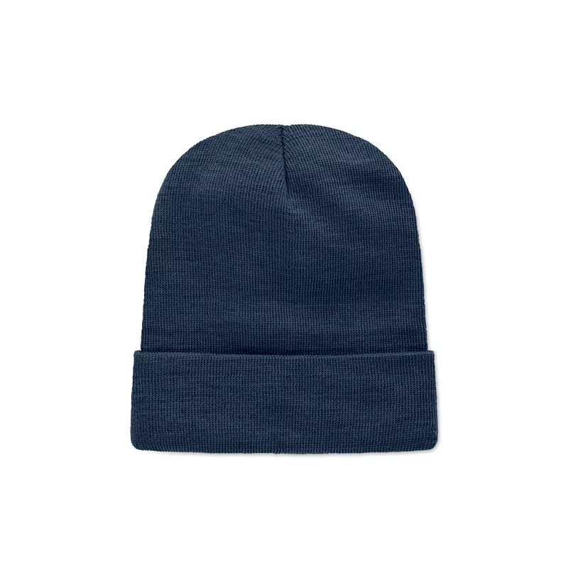 Czapka zimowa unisex z dzianiny RPET CAPNIT - Francuski Granat (MO2359-85)