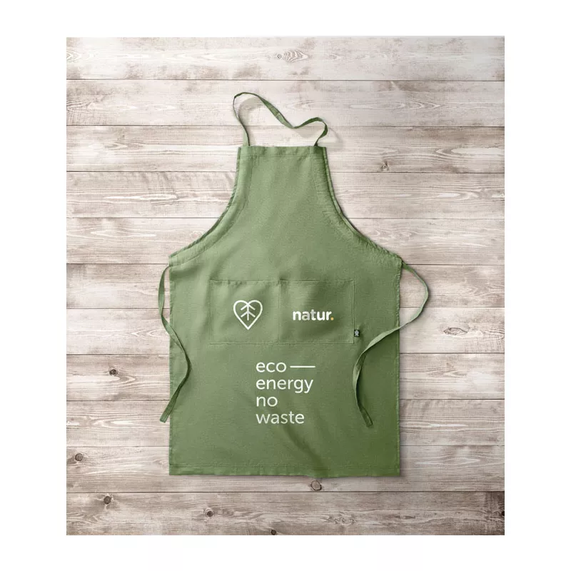 Fartuch kuchenny z konopi 200 g/m² NAIMA APRON - Zielony (MO6164-09)