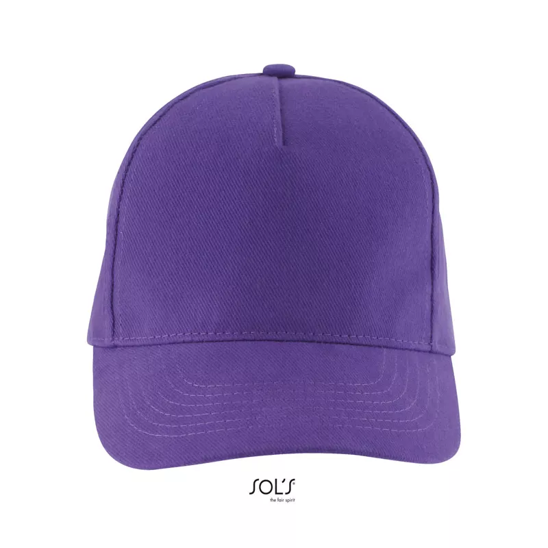 Czapka z daszkiem 5-panelowa 260 g/m² Sol's LONG BEACH - Dark Purple (S00594-DA)