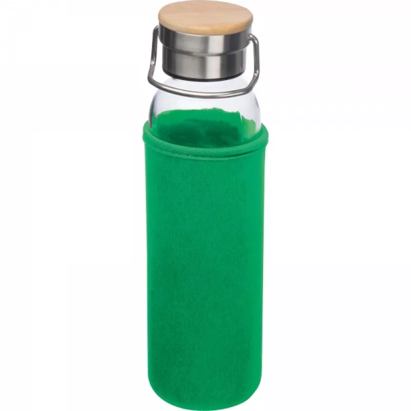 Butelka szklana z pokrowcem 600 ml RAMONA - zielony (6318109)