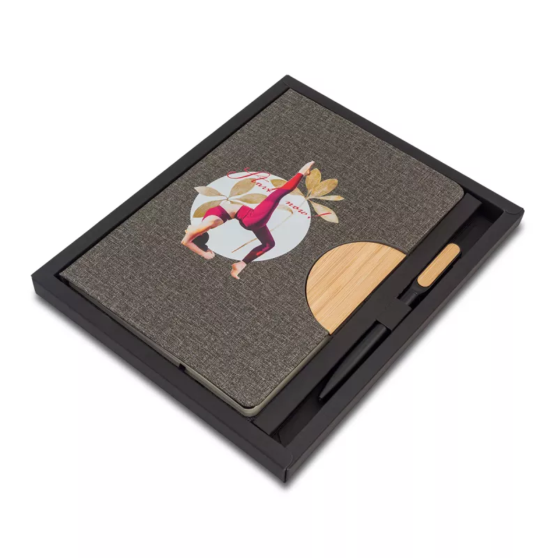 Zestaw notes z długopisem Fold - szary (R64209.21.O)