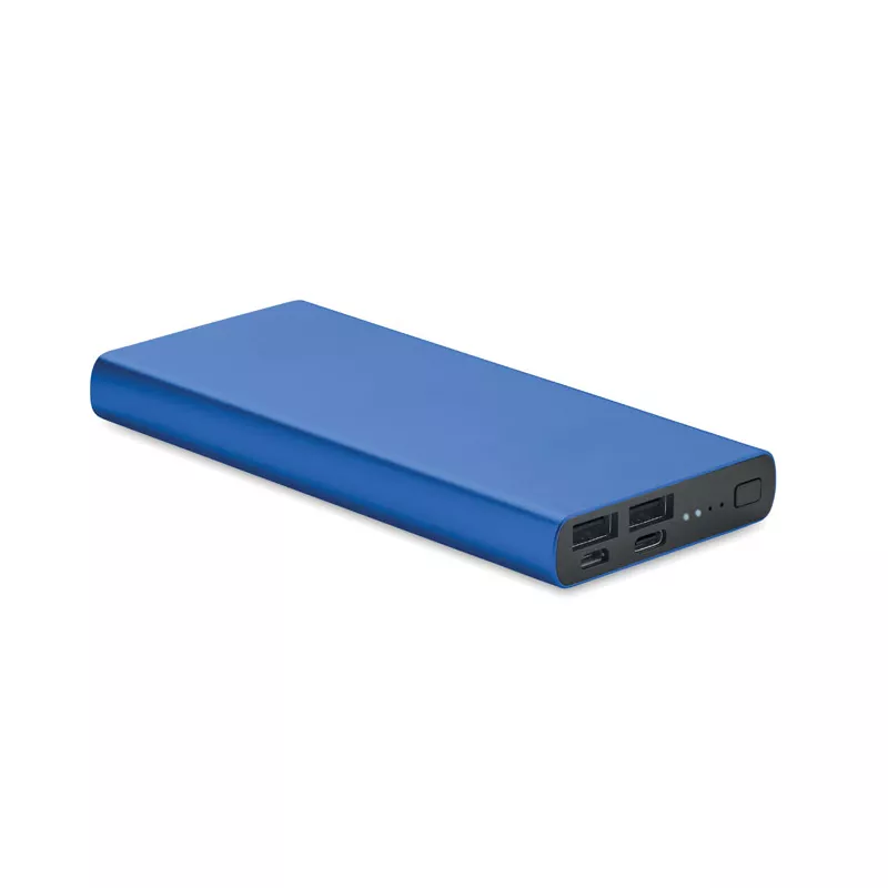 Powerbank 10 000 mAh aluminiowy POWERFLAT 10C - Niebieski (MO6770-37)