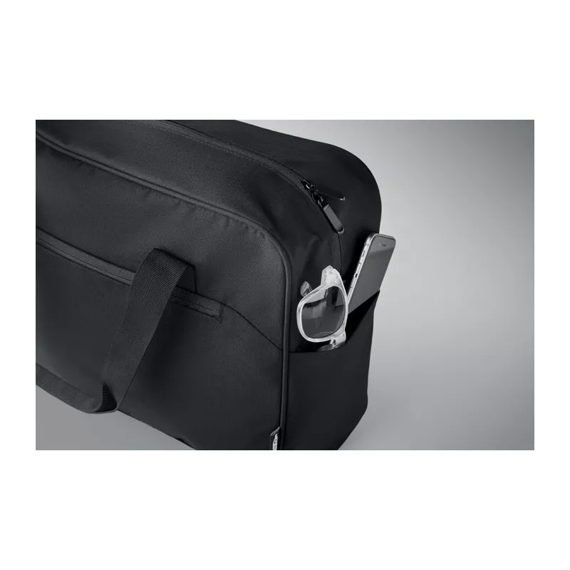 Torba podróżna z RPET z przegrodą na laptop 15" ONBAG - Czarny (MO2373-03)