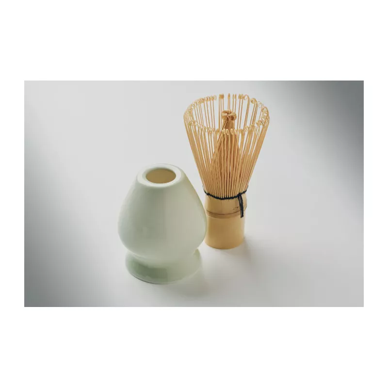Zestaw do matchy 5 elementów z ceramiczną miską MATCHY - Miętowy Zielony (MO3215-77)