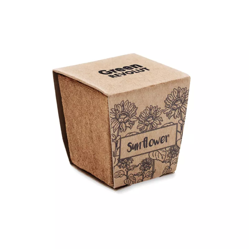 Zestaw do uprawy słonecznika w doniczce SUNFLOWER KIT - Bezowy (MO2411-13)