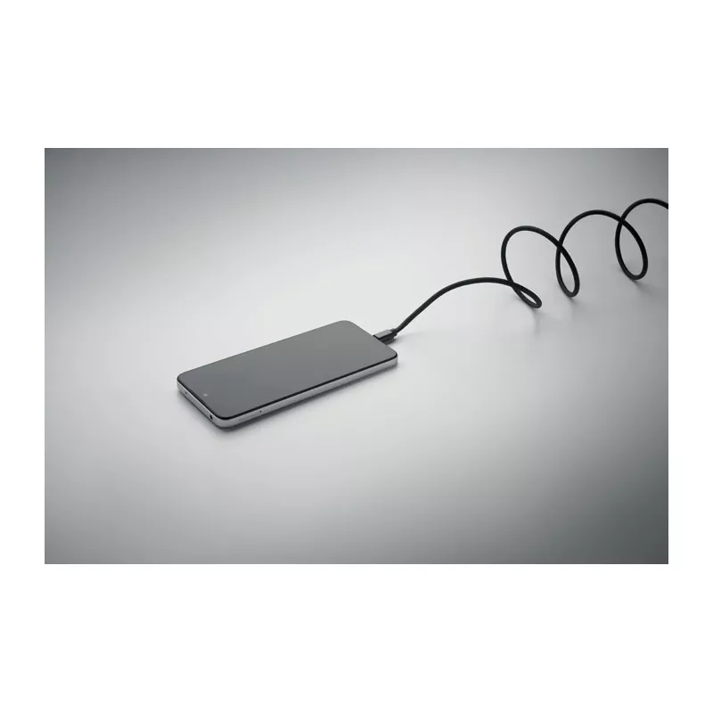 Kabel magnetyczny pleciony USB-C 60W z RPET BRAID - Czarny (MO2778-03)