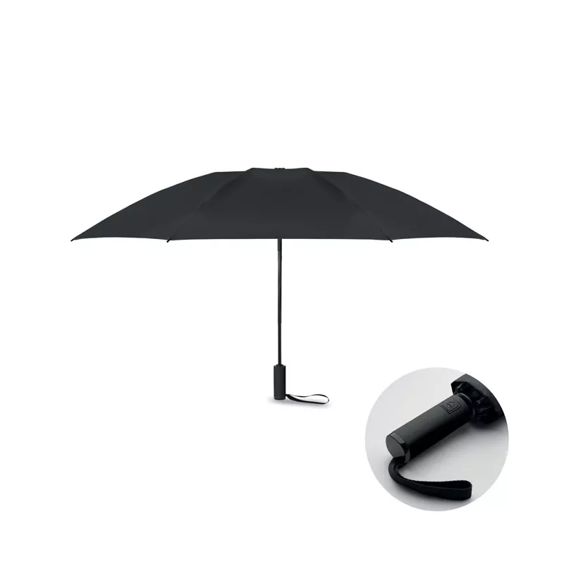 Parasol odwrotny składany 23" z RPET AGUMBE - Czarny (MO2925-03)