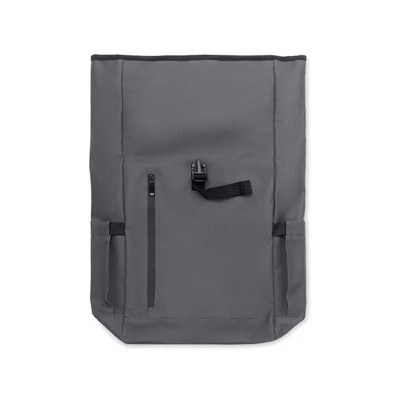 Plecak rolltop na laptop RPET 600D BANGKOK ROLL - Kamienny Szary (MO2643-15)