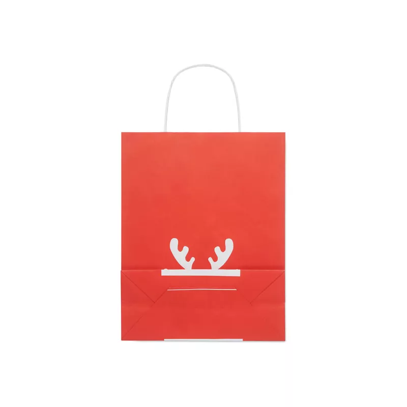 Torba świąteczna papierowa mała 90 g/m² BAO SMALL - Czerwony (CX1564-05)