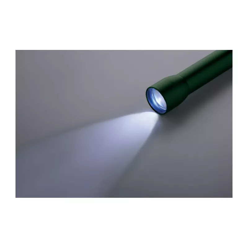 Latarka z aluminium z recyklingu z zoomem LUMEZO - Ciemnozielony (MO2991-60)