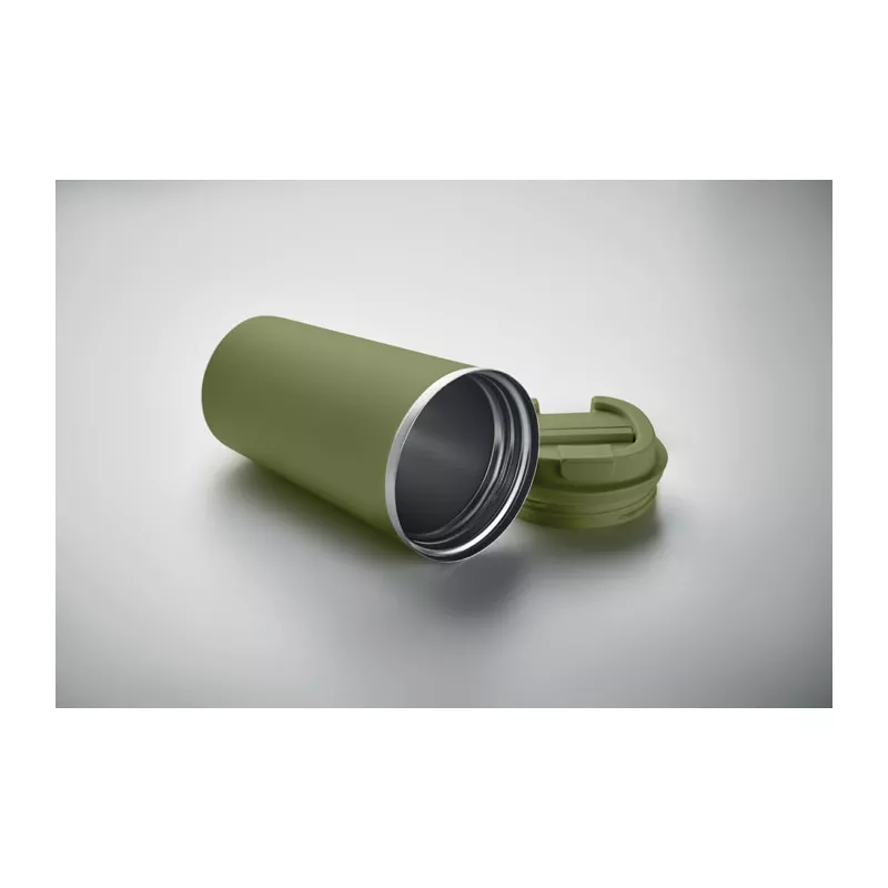 Kubek termiczny ze stali z recyklingu 510 ml BRACE + - Ciemnozielony (MO6579-60)