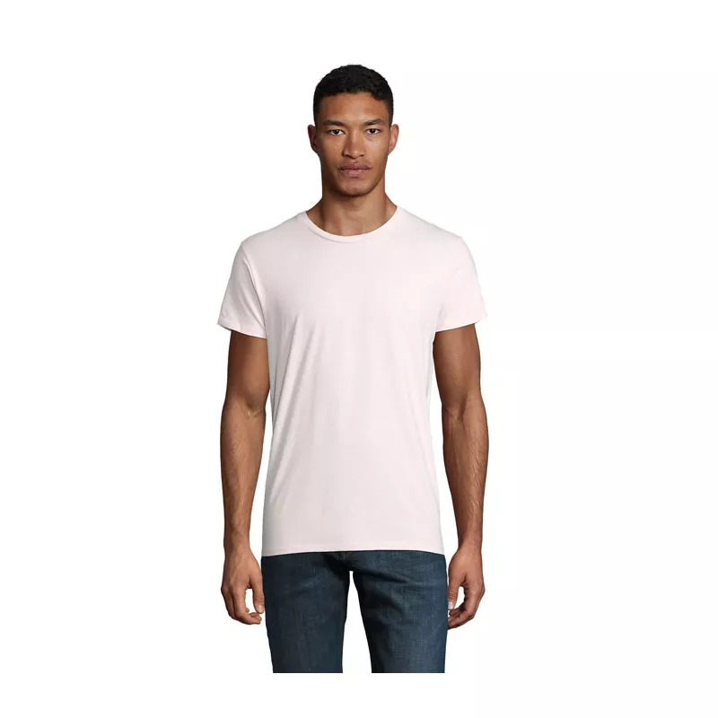 Koszulka męska organiczna 175 g/m² Sol's PIONEER MEN - Pale Pink (S03565-PP)