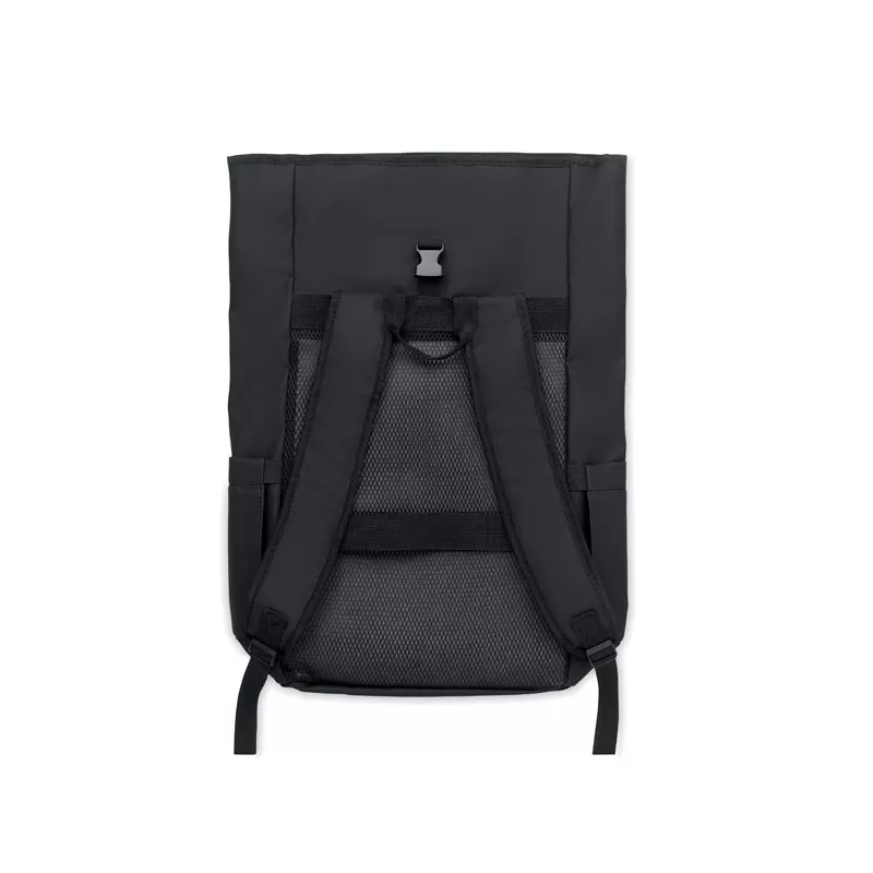 Plecak rolltop na laptop RPET 600D BANGKOK ROLL - Czarny (MO2643-03)