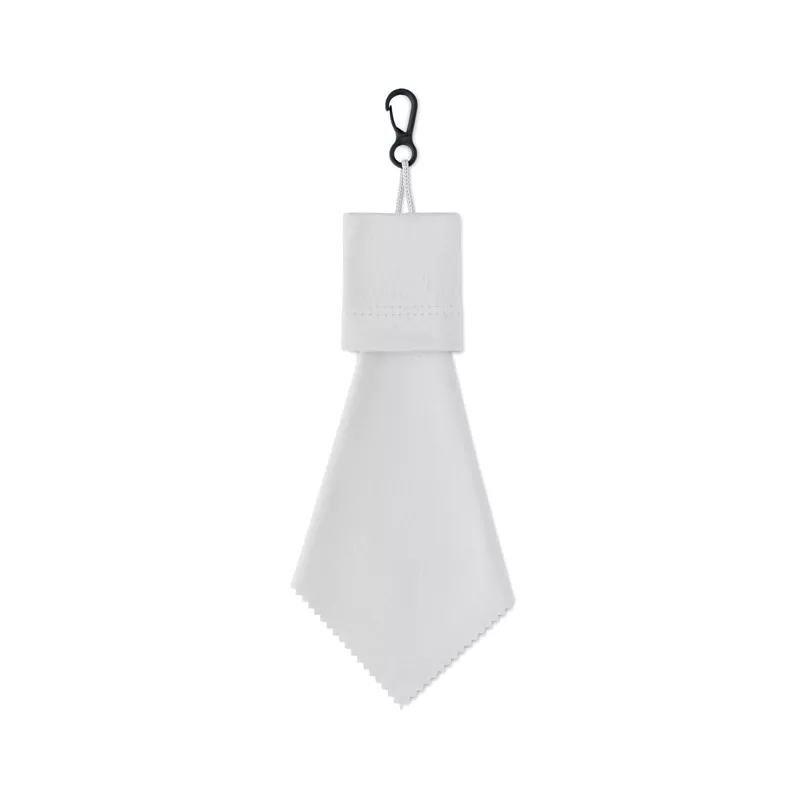 Ściereczka czyszcząca z RPET w woreczku CLEAR - Bialy (MO2813-06)