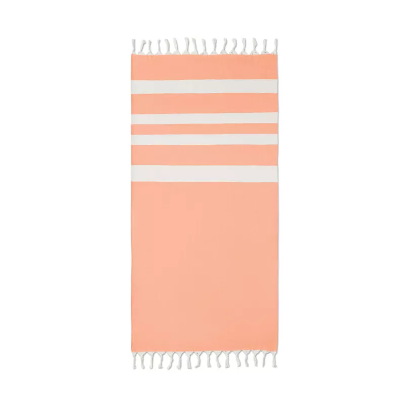 Ręcznik hammam z recyklingu 75x150 cm 140 g/m² AGOURA - Pomaranczowy (MO6554-10)