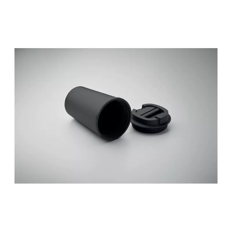Kubek dwuścienny z PLA 350 ml BEIBAKU - Czarny (MO2310-03)