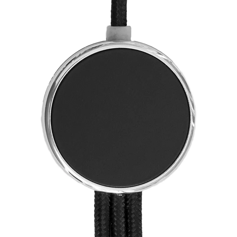 Kabel 3w1 z podświetlanym logo długi 120 cm, W201TG - czarny (EG053403)