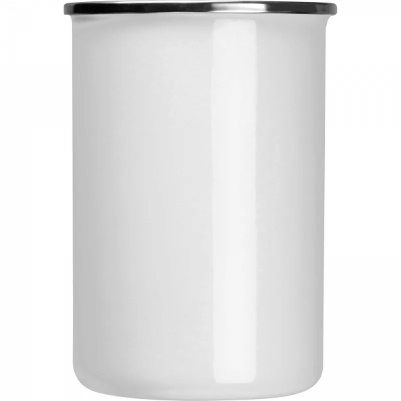 Kubek metalowy emaliowany 550 ml GENE - biały (8385706)