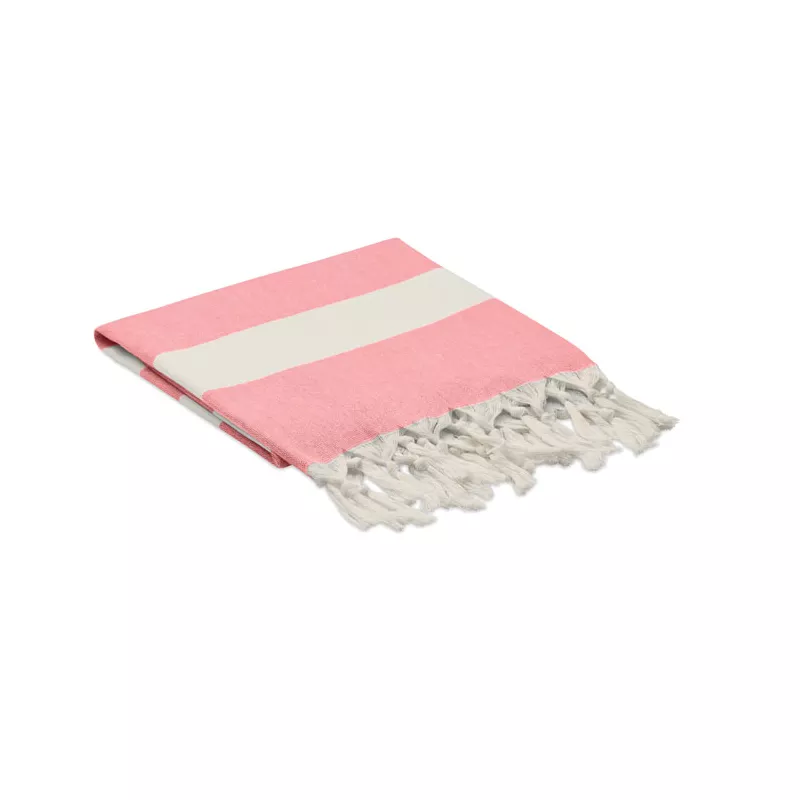 Ręcznik hammam z recyklingu 75x150 cm 140 g/m² AGOURA - Czerwony (MO6554-05)