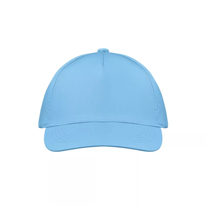 Czapka z daszkiem 5-panelowa z bawełny 160 g/m² BUZZ - Baby Blue (MO1447-66)