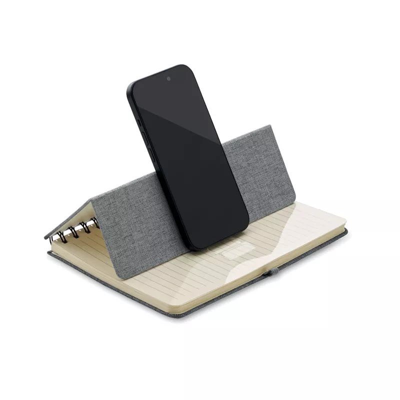 Notes A5 z podstawką 80 kartek w linię STRATA - Szary (MO2522-07)