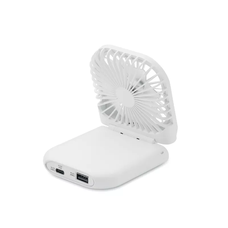 Wentylator składany z powerbankiem 3000 mAh STANDFAN - Bialy (MO2123-06)