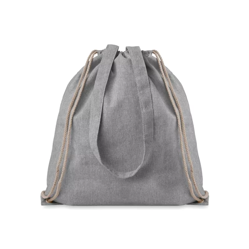 Torba ze sznurkiem z recyklingu 140 g/m² MOIRA DUO - Szary (MO9603-07)