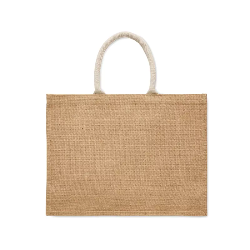 Torba z juty i płótna z kieszenią 280 g/m² BAGA - Bezowy (MO2858-13)