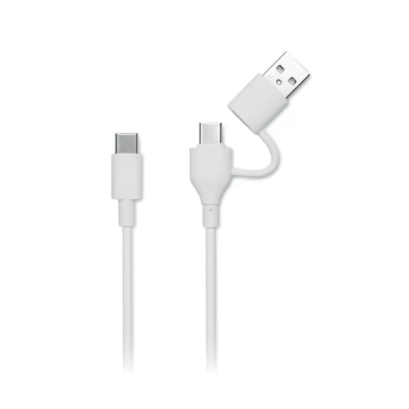 Powerbank 5000 mAh z ABS z recyklingu POWER52C - Bialy (MO2279-06)