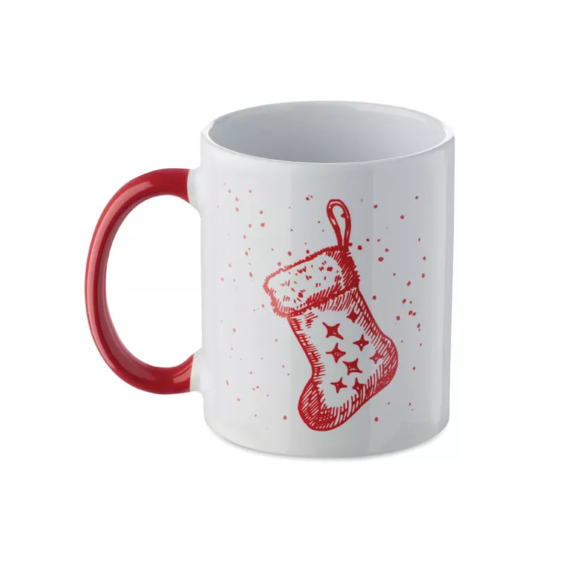Kubek ceramiczny świąteczny 300 ml FESTIMUG - Czerwony (CX1571-05)