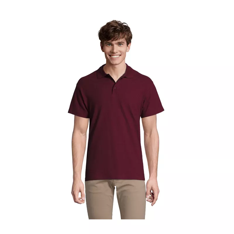 Koszulka polo męska piqué 210 g/m² Sol's SPRING II - Burgundy (S11362-BG)