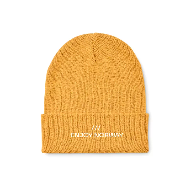 Czapka zimowa unisex z mankietem BEANIX - Zólty (MO2705-08)