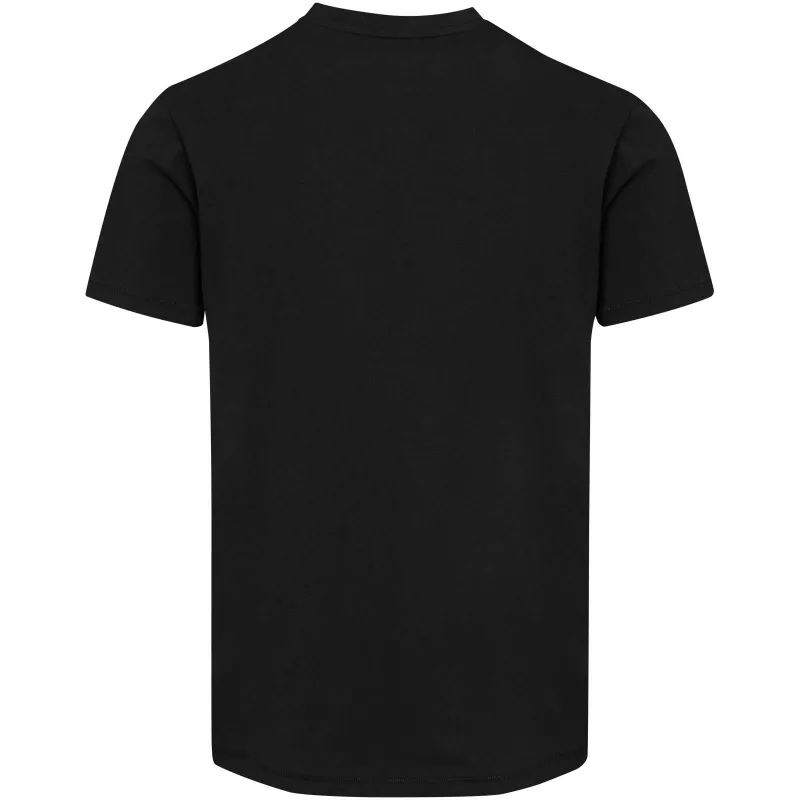Balfour organiczna koszulka unisex z krótkim rękawem i dekoltem w serek, wykonana z materiału o gramaturze 200 g/m², z certyf - Czarny (39665-BLACK)