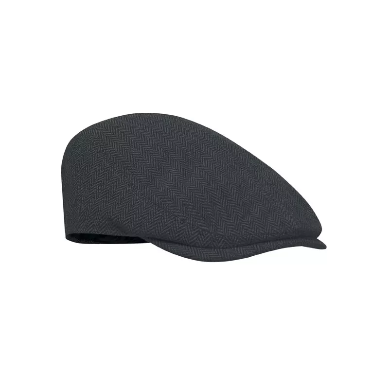 Czapka kaszkiet melanżowa 335 g/m² BLIND PEAK - Czarny (MO2966-03)