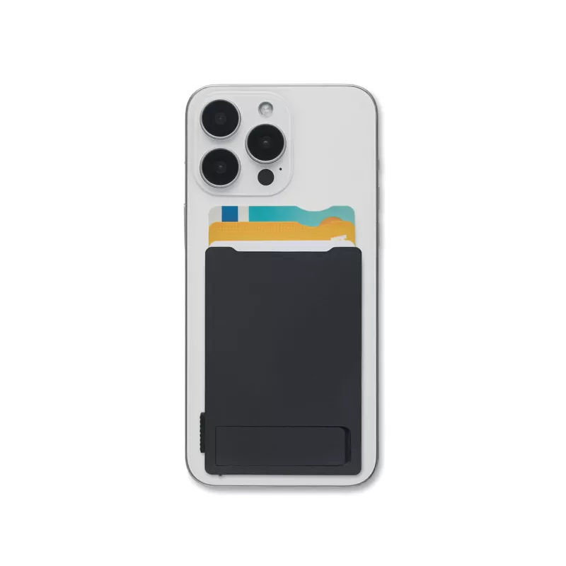 Etui na karty magnetyczne z podstawką MACARD - Czarny (MO3201-03)