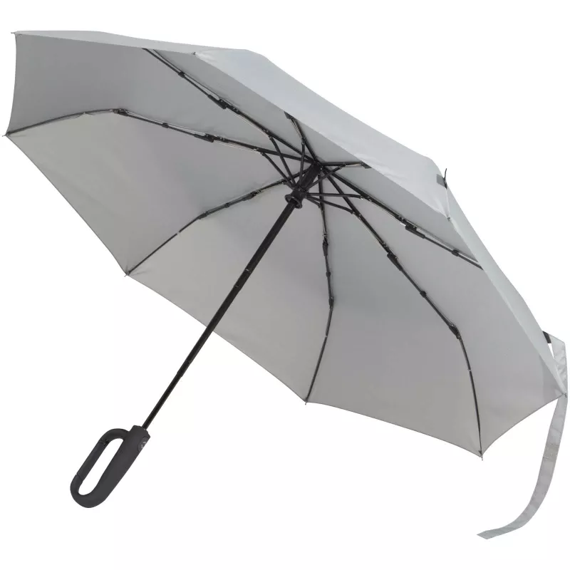 Składany parasol SMART 21 cali, wykonany z tworzywa sztucznego RPET - Jasnoszary (13016280)