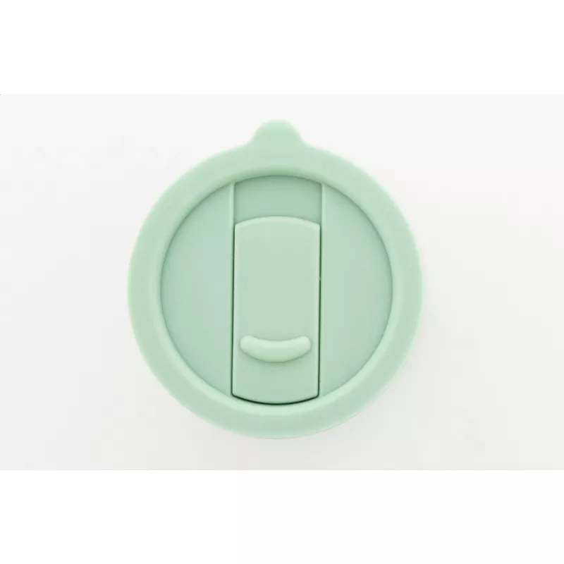 Ceramiczny kubek podróżny pokryty silikonem Liberica 300 ml - limonkowy (AP800549-07V)