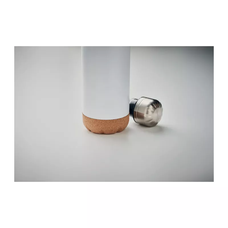 Butelka termiczna z korkową podstawą 500 ml ASPEN CORK - Bialy (MO6313-06)