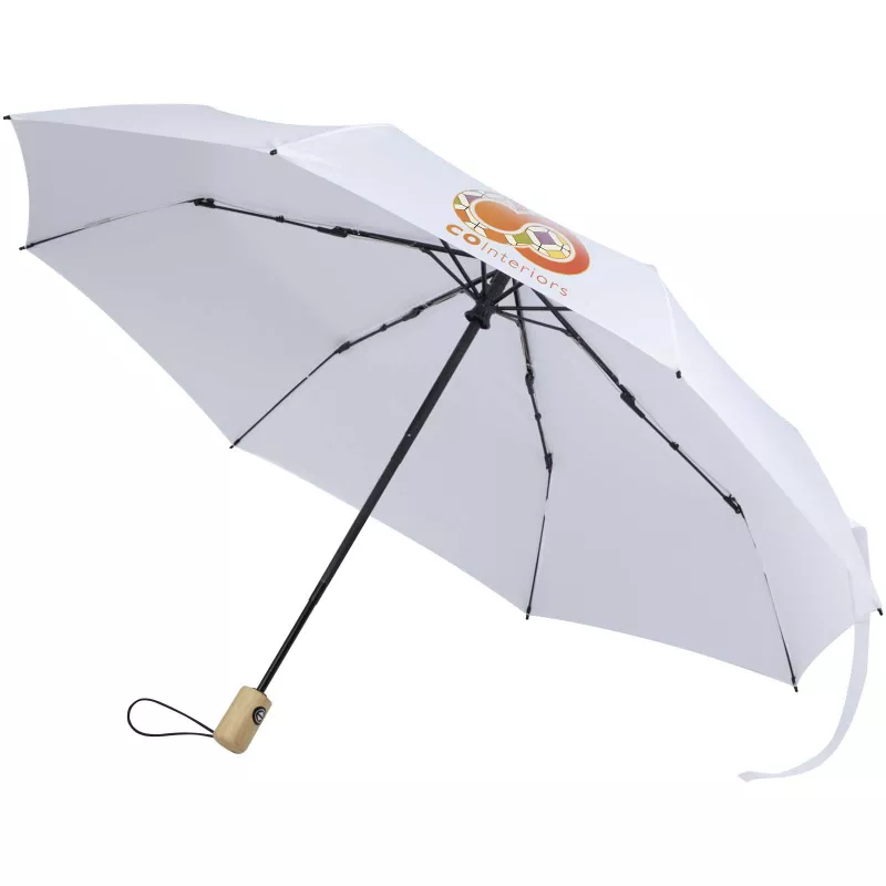 Renee – składany parasol 23 cale wyposażony w funkcję automatycznego otwierania i zamykania - Biały (13015901)