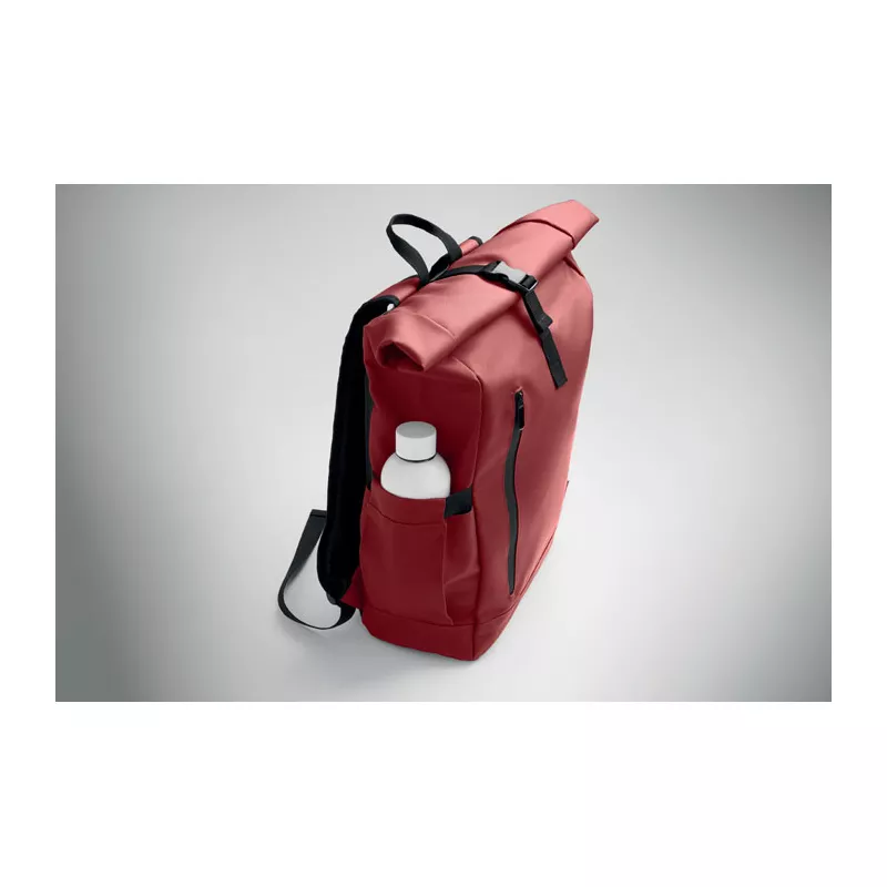 Plecak rolltop na laptop RPET 600D BANGKOK ROLL - Burgund (MO2643-02)