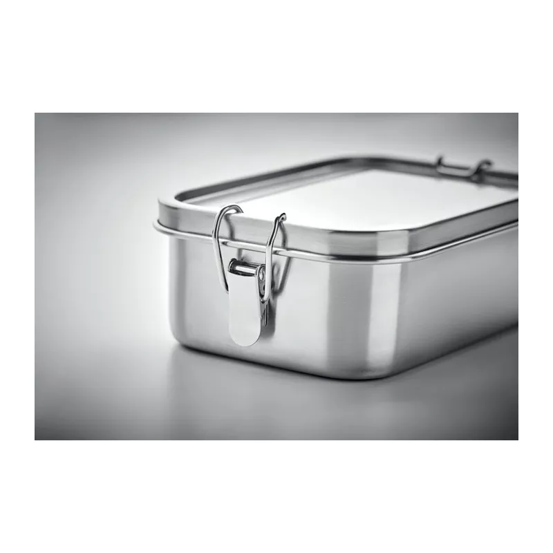 Lunchbox stalowy z klamrami 750 ml CHAN LUNCHBOX - Srebrny Mat (MO9938-16)