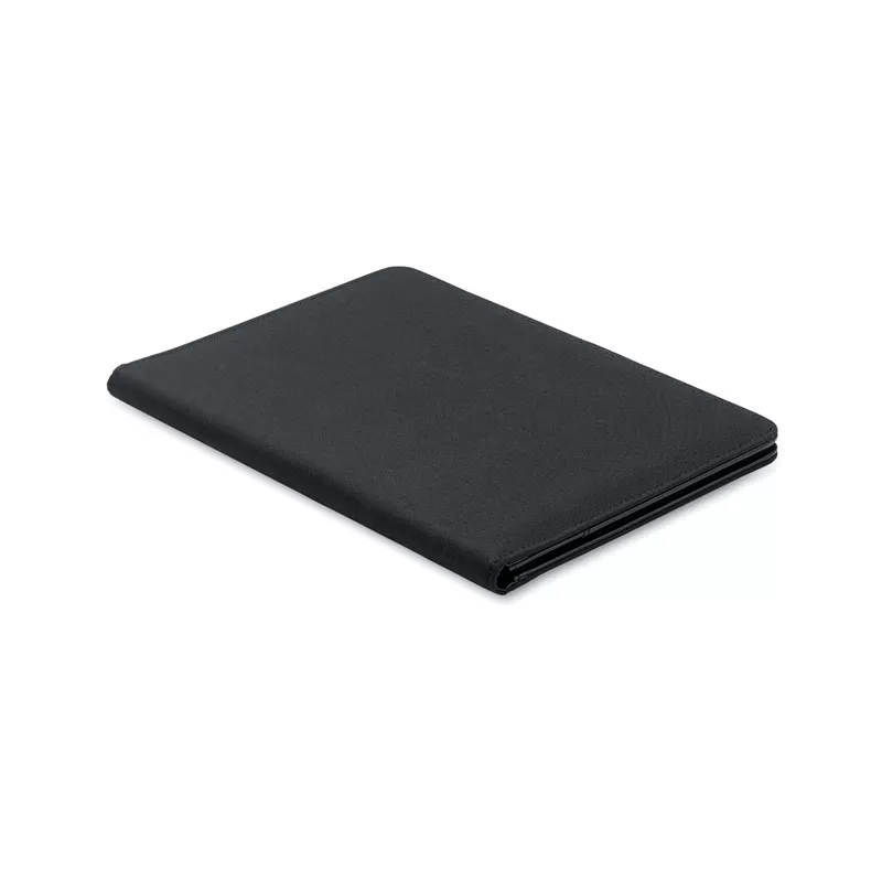 Teczka A5 z RPET 300D z notatnikiem FOLIO - Czarny (MO2569-03)