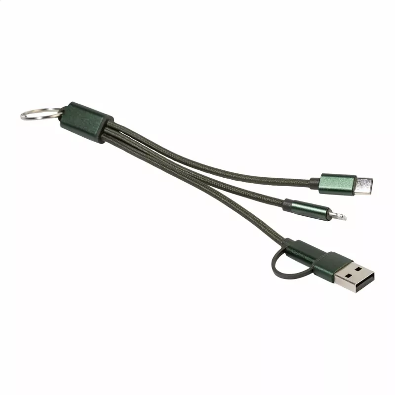 Rafob brelok kabel ładujący USB - ciemno zielony (AP864127-07A)